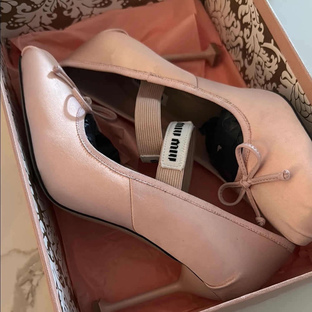 Miu Miu Pink Women's Ballerina Shoe